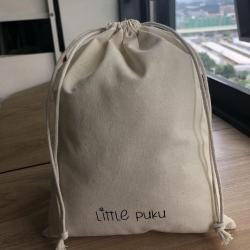 Custom Logo Printed Muslin Cotton Drawstring Bag Muslin Cotton Gift Packaging Pouch