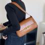 Custom logo Factory wholesale PU leather women's hand bags ladies shoulder bag metal decoration fashion simple women's handbags