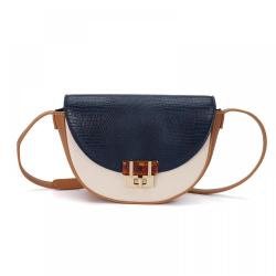 2024 new splicing PU waist bag senior women's fashion versatile satchel luxury design ladies waist bag