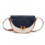 2024 new splicing PU waist bag senior women's fashion versatile satchel luxury design ladies waist bag