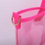 Bright Candy Multi Colors Hot Pink Stadium Approved Large Oversize Handle Transparent Shoulder Bag Summer Beach Clear Tote Bag