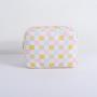 Travel Toiletry Bag Manufacturers Direct Supply Custom Makeup Pouches Checkered Printing Logo Design Nylon Cosmetic Bags Purses
