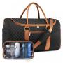 LOVEVOOK fashion 2pcs/set quilted carry on travel duffle bag with transparent toiletry pouch luggage travel duffel bag for women