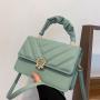 Custom New Style Letter Bag Pure Color Single Strap Portable Shoulder Bag Fresh Sweet Lady's  Hand Bag