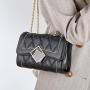 Lock Chain Diamond Shoulder Messenger Bags Elegant Female Small Square Bag Leather Women Handbags Ladies