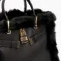 Custom Fashion Tote Bags Ladies Spring Pu Leather And Fluffy Women Handbags Large Capacity Shoulder Bag