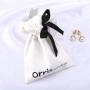 Custom Logo Printing Single String Cotton Flannel Gift Cosmetic Storage Bag Drawstring Dust Flannel Jewelry Pouch