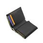 Bifold type aluminium metal case leather card holder