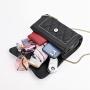 Lock Chain Diamond Shoulder Messenger Bags Elegant Female Small Square Bag Leather Women Handbags Ladies