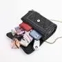 Lock Chain Diamond Shoulder Messenger Bags Elegant Female Small Square Bag Leather Women Handbags Ladies