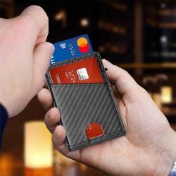 Customize Pop up Card Wallet RFID Blocking Slim Aluminum Metal Bank Card Holder Case with Business Money Pocket for Credit Card