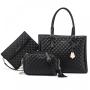 LOVEVOOK 2023 Quilted Vegan Leather Crossbody Tote Hand Bags with Tassel for Ladies 3in1 Large Women's Purses and Handbags