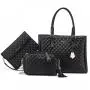 LOVEVOOK 2023 Quilted Vegan Leather Crossbody Tote Hand Bags with Tassel for Ladies 3in1 Large Women's Purses and Handbags