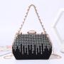 2024 rhinestone chain shoulder bag handbags silvery fashion purses ladies crossbody bags box evening clutch bag