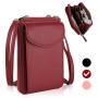 Stylish Women Mobile Phone Bag, Nice PU Leather Wallet Cute Small Ladies Purse Travel Mini Shoulder Strap Phone Bag