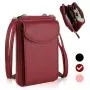 Stylish Women Mobile Phone Bag, Nice PU Leather Wallet Cute Small Ladies Purse Travel Mini Shoulder Strap Phone Bag