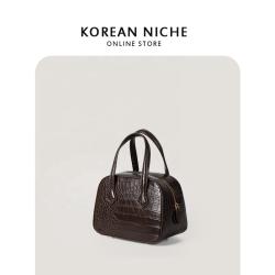 Trendy Design Advanced Handbag PU luxury simple dinner bag Retro Style Square Hand bag for Women