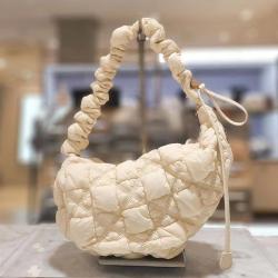 KBW676 Bubble Clouds Bag Pleated Armpit Down Cotton Bag Fashion Shoulder Slant Cross Casual Puff Women Bag