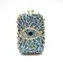 New Eye diamond evening bag banquet dress crystal bag hollow metal rhinestones purse vertical women's clutch bag