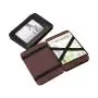 Slim magic wallet custom trifold design pu leather magic wallet for men and women with ID cards credit cards and elastic strap