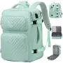 Custom Portable School Work Daypack With External USB Port Fits 15.6"/17.3" Computer Quilted Laptop Backpack For Women
