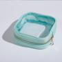New Products Clear Custom Pouch with Ziplock Designer Transparent Makeup Brushes Bag PVC Travel Cosmetic Bag