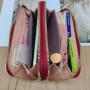 HR767 Women's Wallet Long Zipper Fashion 2024 New Wallet Women's Double Zipper Splicing Colors Handbag Purse