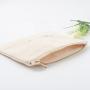 Wholesale Zipper Makeup Bag Eco-Friendly Cotton Canvas  Accessory Pouch Double Sided Cosmetic Bag