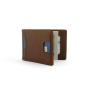 Slim Minimalist Mens Leather Wallet RFID Blocking Leather Metal Money Clip Card Holder Wallet