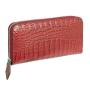 Fashion women hand purse luxury crocodile embossed pattern pu leather rfid blocking wallet purse bag for travel