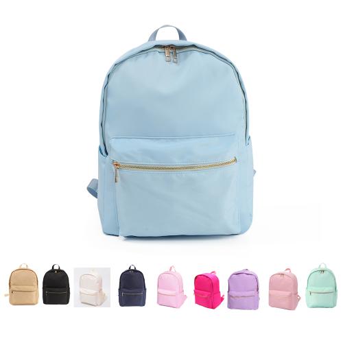 Large capacity customizable logo travel storage bag Macaron Candy Color New Light Pink nylon backpack
