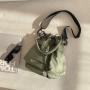 Nylon Fabric Hand Bag Drawstring Design Tote Bag Female Large Capacity Detachable Diagonal Korean Nylon Crossbody Shoulder Bag