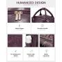 LOVEVOOK Fashion Leather Laptop Backpack 15.6 inch Vintage Work School Travel Backpack with USB port Waterproof laptop Backpack