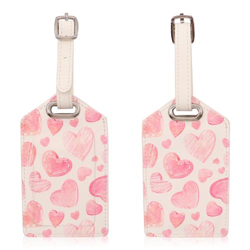OEM Custom LOGO Printed Name Logo Soft PU Leather Luggage Tag Label Bag Pendant Handbag Portable Travel Name ID Address Tag