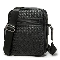 KBW454 Men Bag New Casual Woven Single Shoulder Crossbody Bag PU Business Youth Vertical Men Shoulder Bag Wholesale