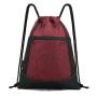 Gelory Waterproof Drawstring String Bag Shoulder Rucksack Sport Gym Storage Drawstring Backpack Bag With Side Pocket
