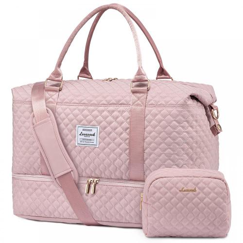 LOVEVOOK 2023 Quilted Custom carryon overnight bag fashion weekend waterproof luggage Bag with Wet Pocket Gym Travel Duffle bag