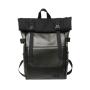 Fashion trend Roll Top Anti Theft Laptop Backpack men's backpack large capacity PU leather college student schoolbag travel bag