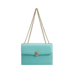 2022 Gold Chain Metal Shoulder Handbags Pu Plain Designer Sling Lady Bags Women Purses Shoulder Bags