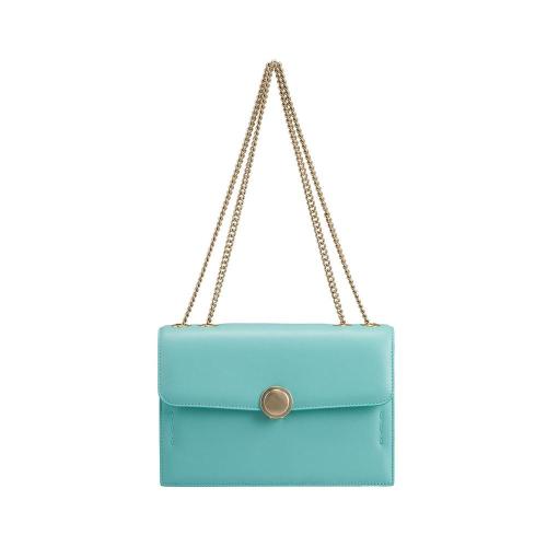 2022 Gold Chain Metal Shoulder Handbags Pu Plain Designer Sling Lady Bags Women Purses Shoulder Bags