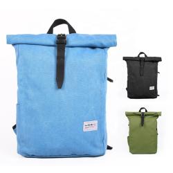 CHANGRONG Custom Unisex Canvas Roll top laptop backpacks for Men Women