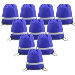 Gelory Promotional Gift Custom Logo Polyester Reflective Drawstring Backpack Bags
