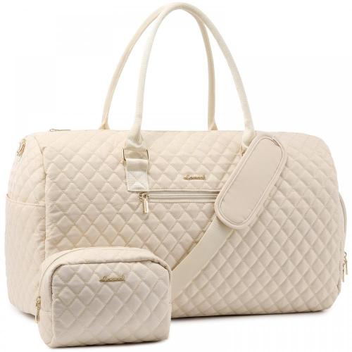 2022 LOVEVOOK Carry on Overnight luggage Bag with Shoe wet pocket Luxury  travel luggage bags for women gym weekender duffel bag