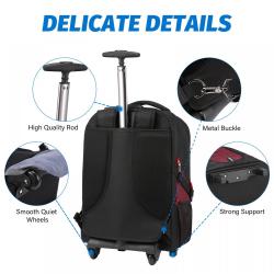 LOVEVOOK New Design wholesale 17in Rolling Backpack for men Carry on luggage suitcase Business wheeled Travel Laptop Backpack