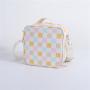 Keymay Custom Print Pattern Cherecked Waterproof Nylon Children School Kids Lunch Box Picnic Cooler Bag Insulated Lunch Bag