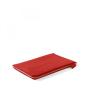 Custom Red Women Fashion Leather Clutch Pouch Card Slots Function Document Organizer Slim Zip Travel Wallet
