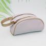 Factory Sale Portable double zipper cosmetic bag custom pu portable toiletry storage bag