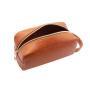 Hot selling makeup bag logo custom cosmetic PU leather toiletry bag for women