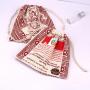 2023 New Design Full Screen Printing Cotton Bread Food Packing Bag Drawstring Organic Muslin Gift Dust Bag