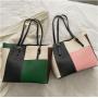 Gelory Customized Fashion Patchwork Women's Handbags Large Capacity Women Tote Bags PU Leather Underarm Shoulder Bags